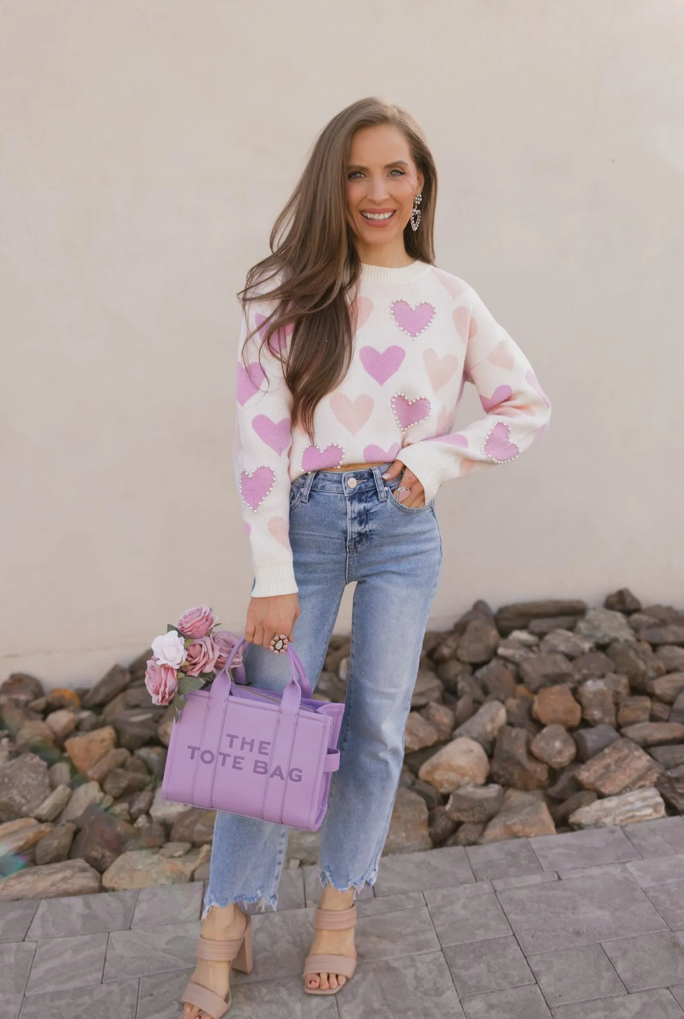 Hearts Galore Luxe Pearl Detail Sweater