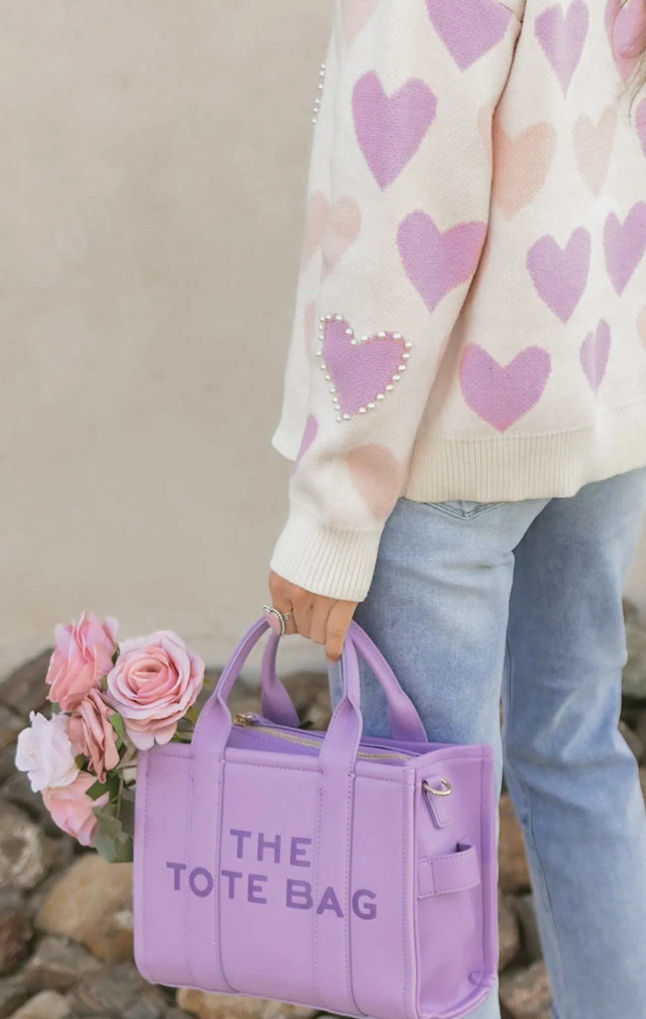 Hearts Galore Luxe Pearl Detail Sweater