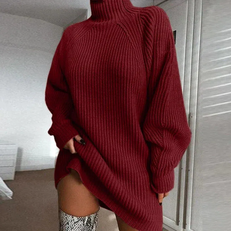 Heidi-Mode | Längen Sweatkleid mit Raglanärmel Salbeigrün