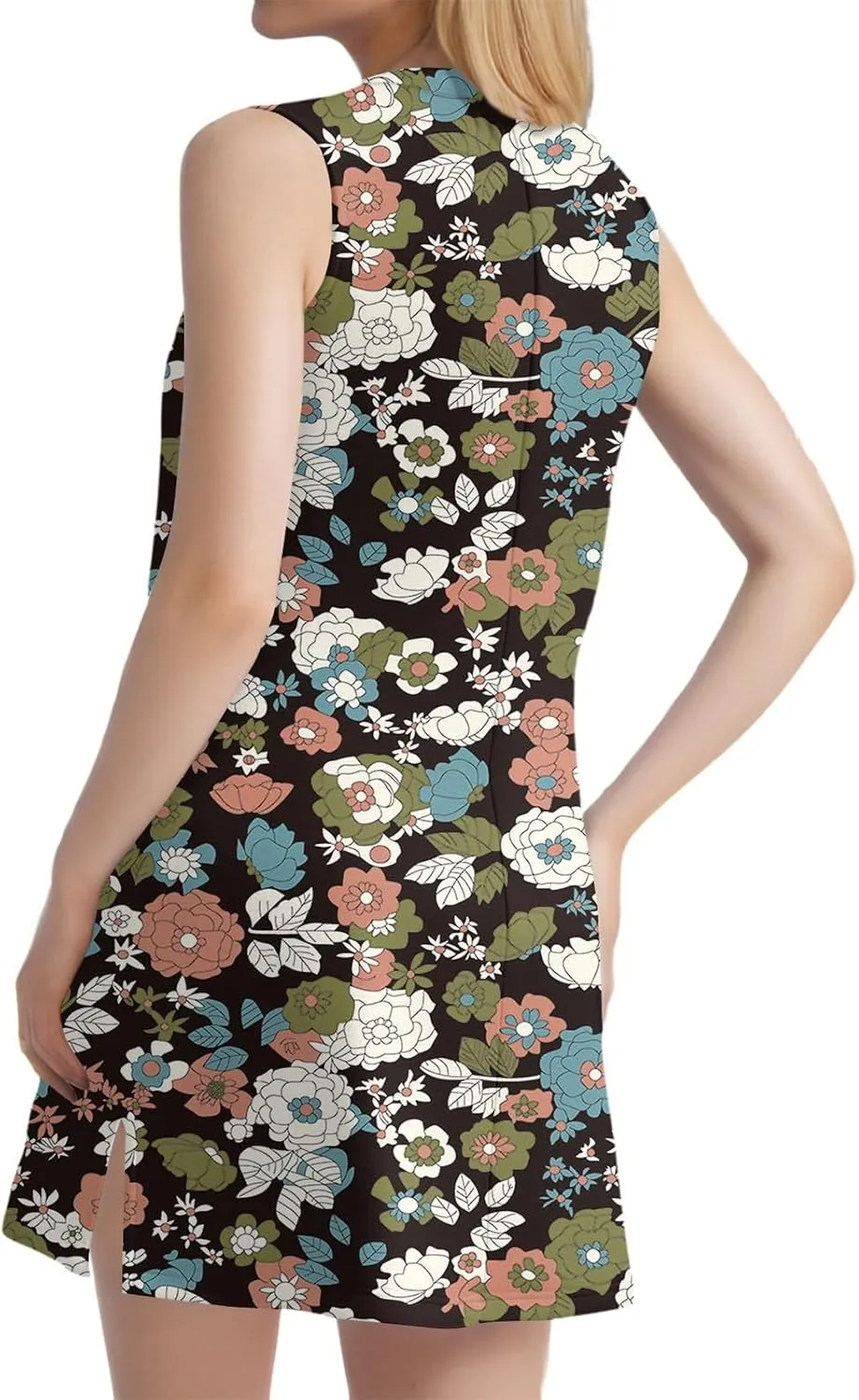 KUIOLYPOER Summer Dresses for Women 2025 Casual V Neck Sleeveless Sundresses Boho Tank Dress Beach Hawaiian Dresses