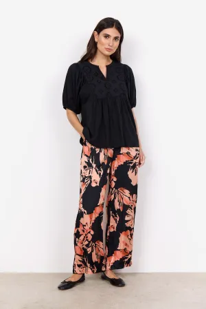 Loraine Eyelet Cotton Blouse - Black