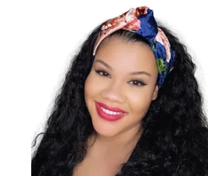 Luxurious Velvet Knotted Headband FLORAL PRINT