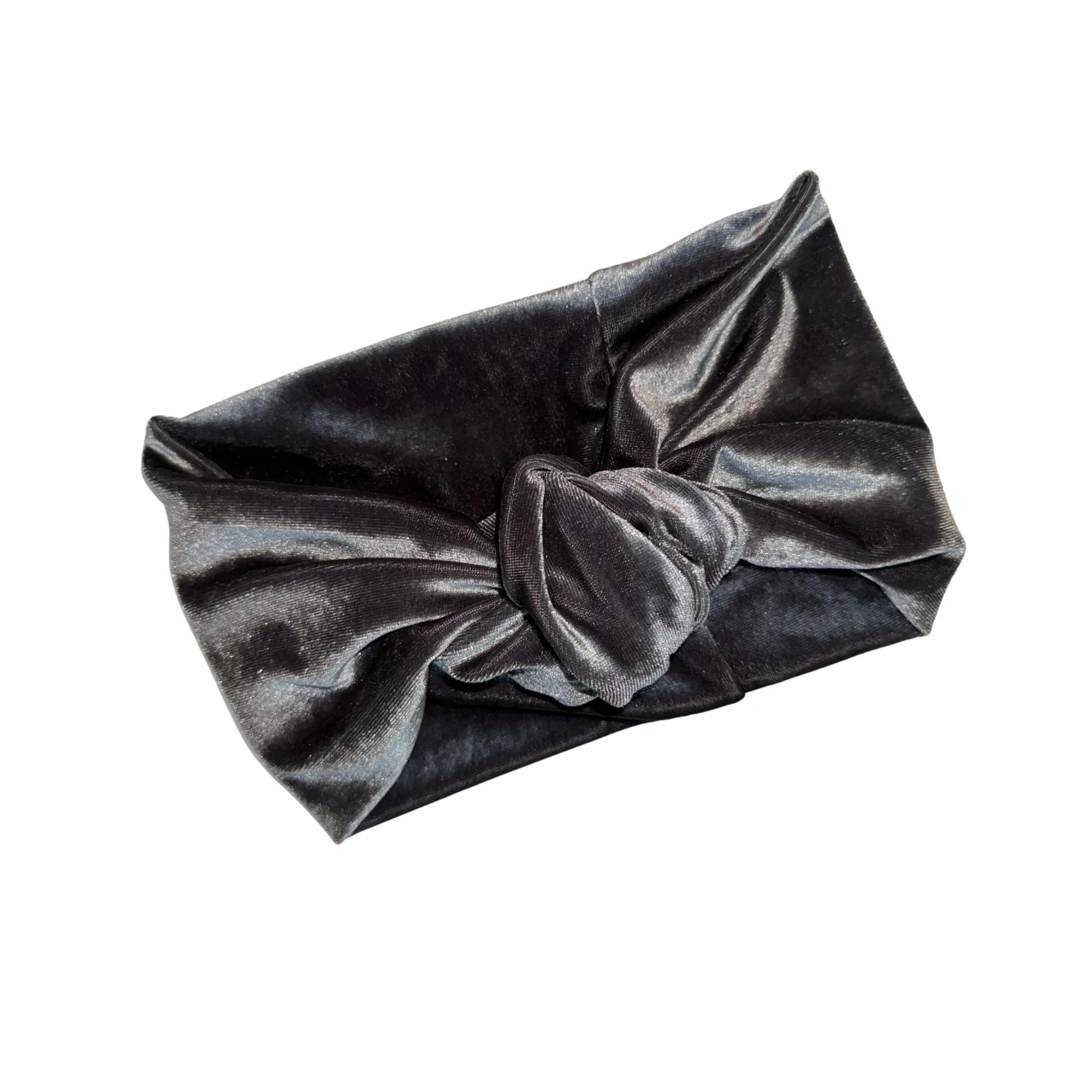 Luxurious Velvet Knotted Headband GUNMETAL