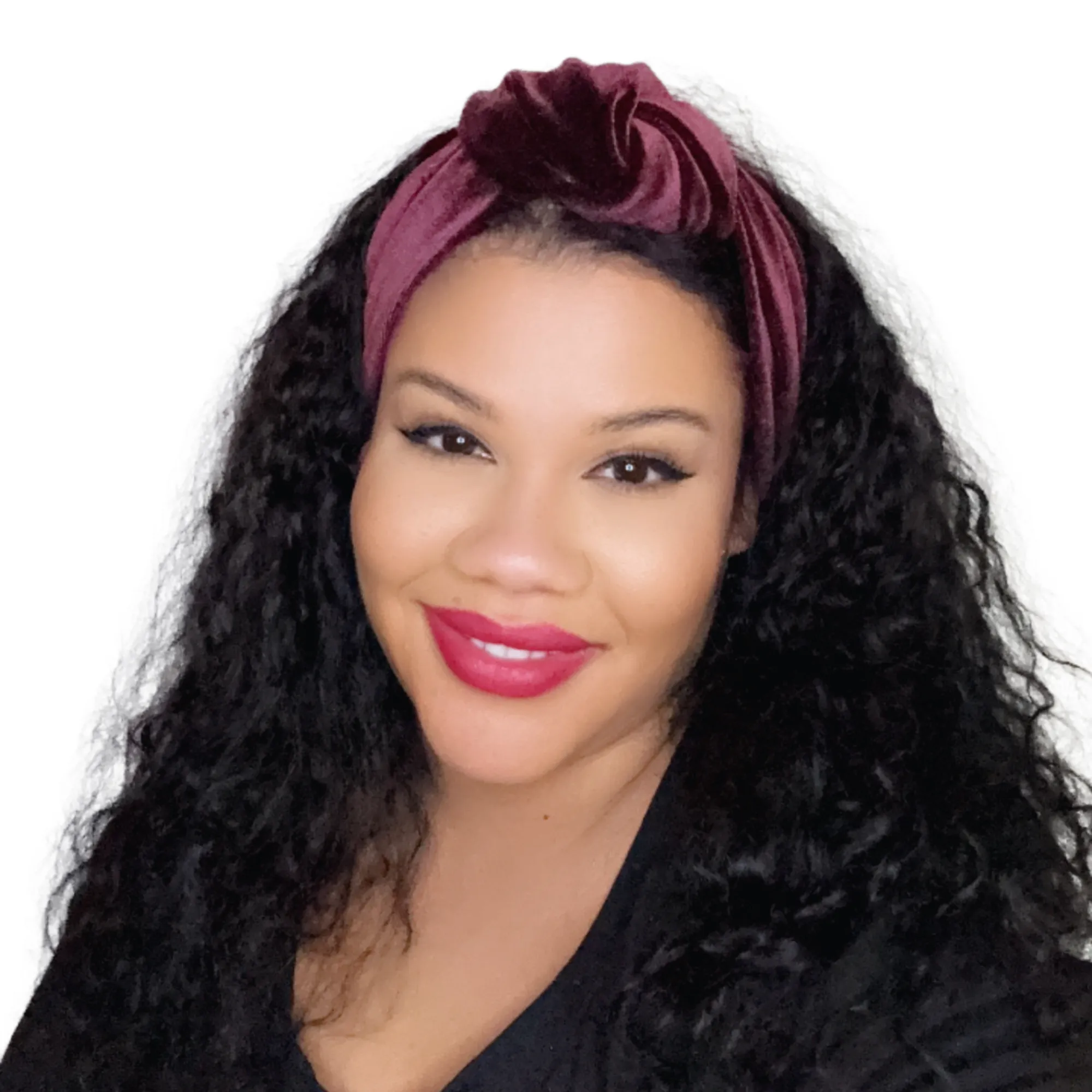 Luxurious Velvet Knotted Headband MAROON