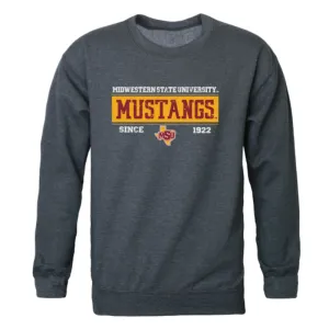 Midwestern State University Mustangs Established Fleece Crewneck Pullover Sweatshirt