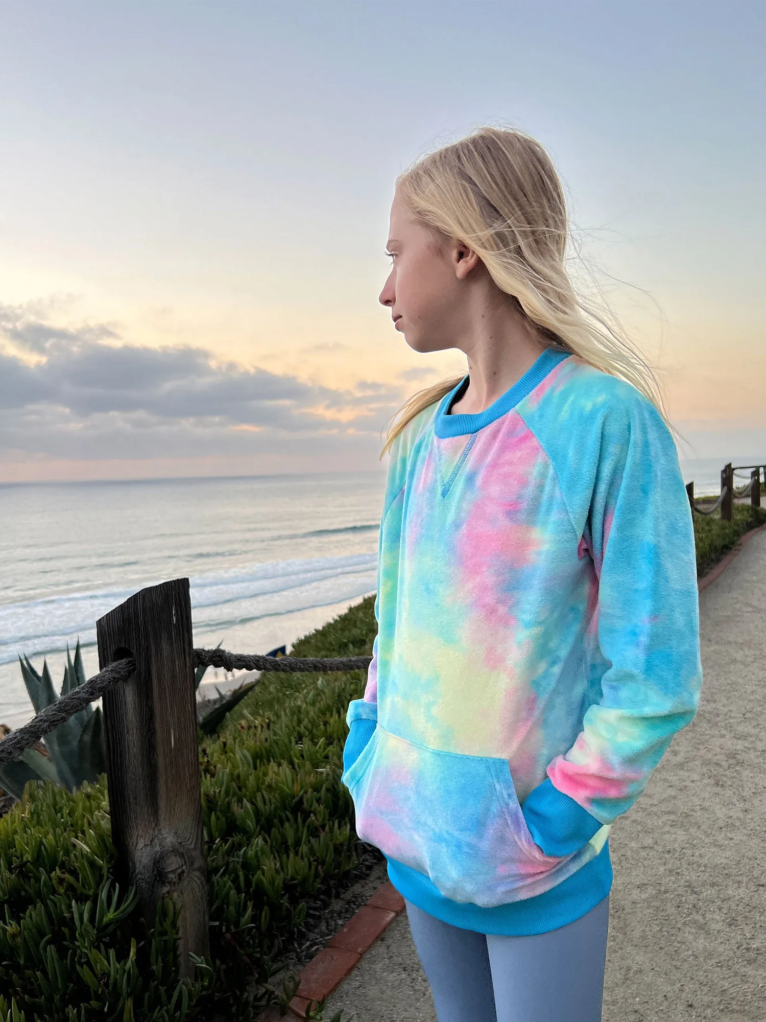 Minky Crewneck Sweatshirt - Tie Dye