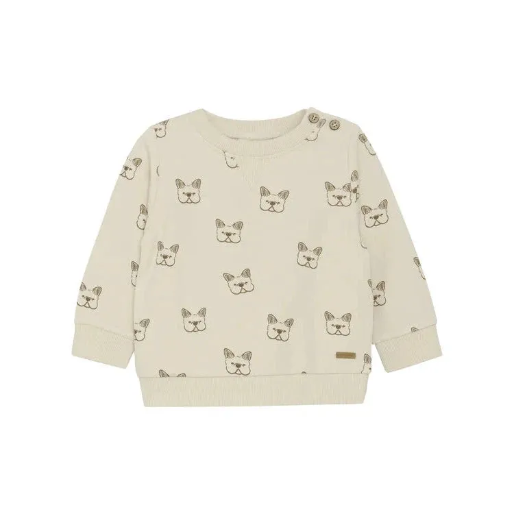 Minymo Sandshell Bulldog Print Sweatshirt
