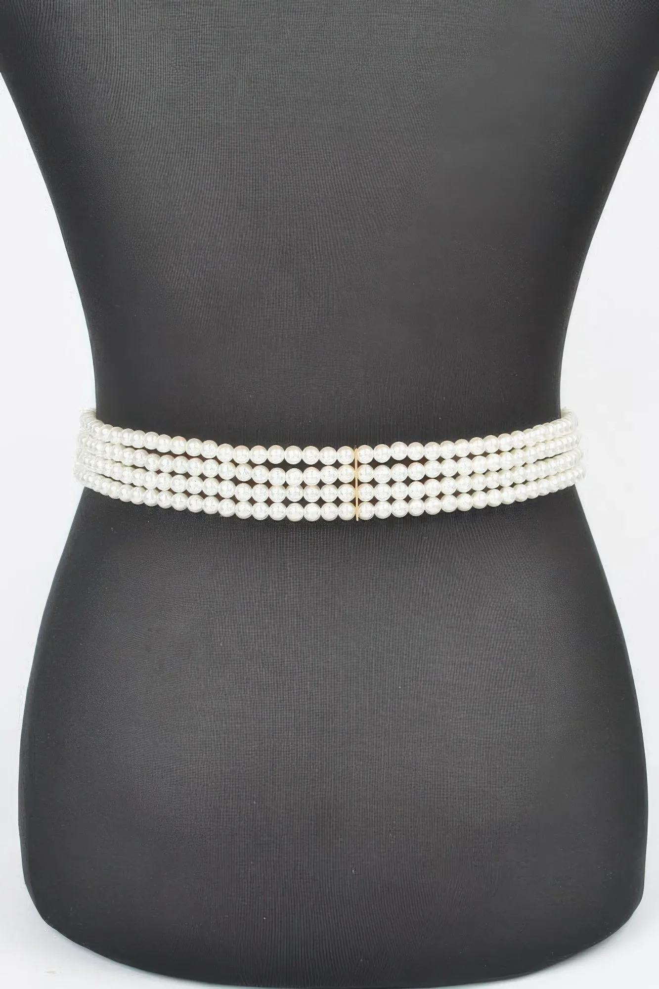 Oversized Flower Pearl Elastic Belt