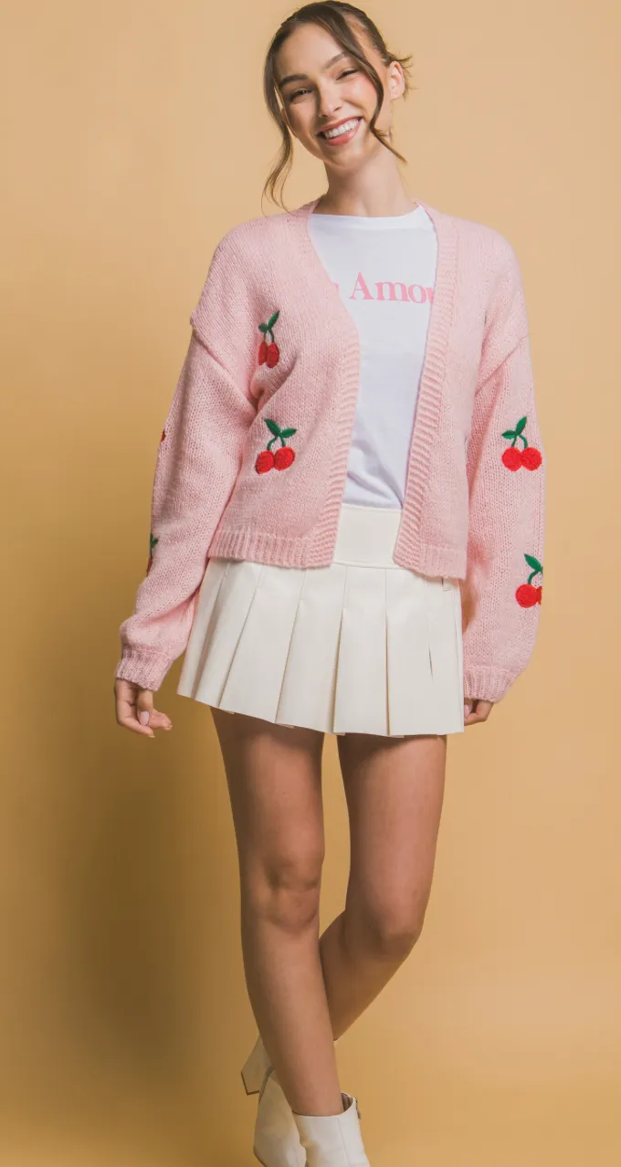 Pink Cherry Cardigan
