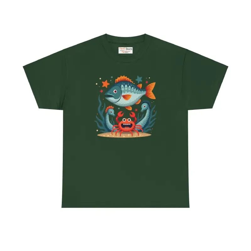 Rad Fish Crab Heavy Cotton Tee