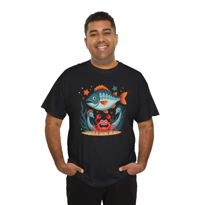 Rad Fish Crab Heavy Cotton Tee