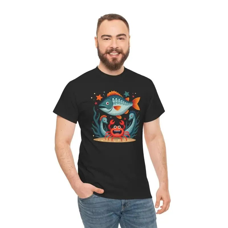 Rad Fish Crab Heavy Cotton Tee