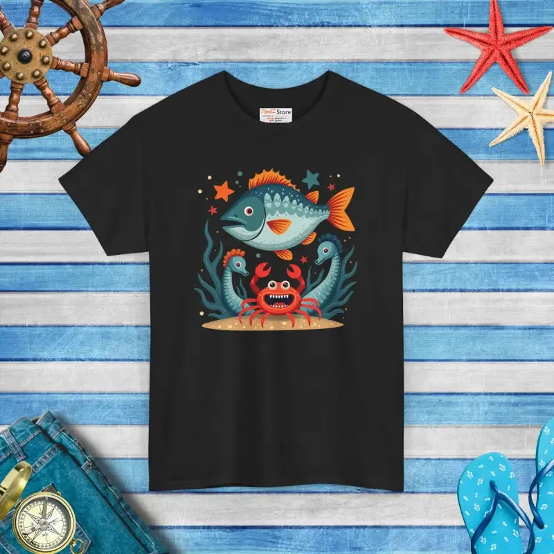 Rad Fish Crab Heavy Cotton Tee