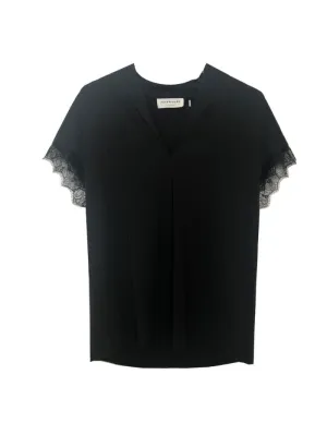 Rosemunde T Silk Lace T-Shirt Dark Blue 6995 192