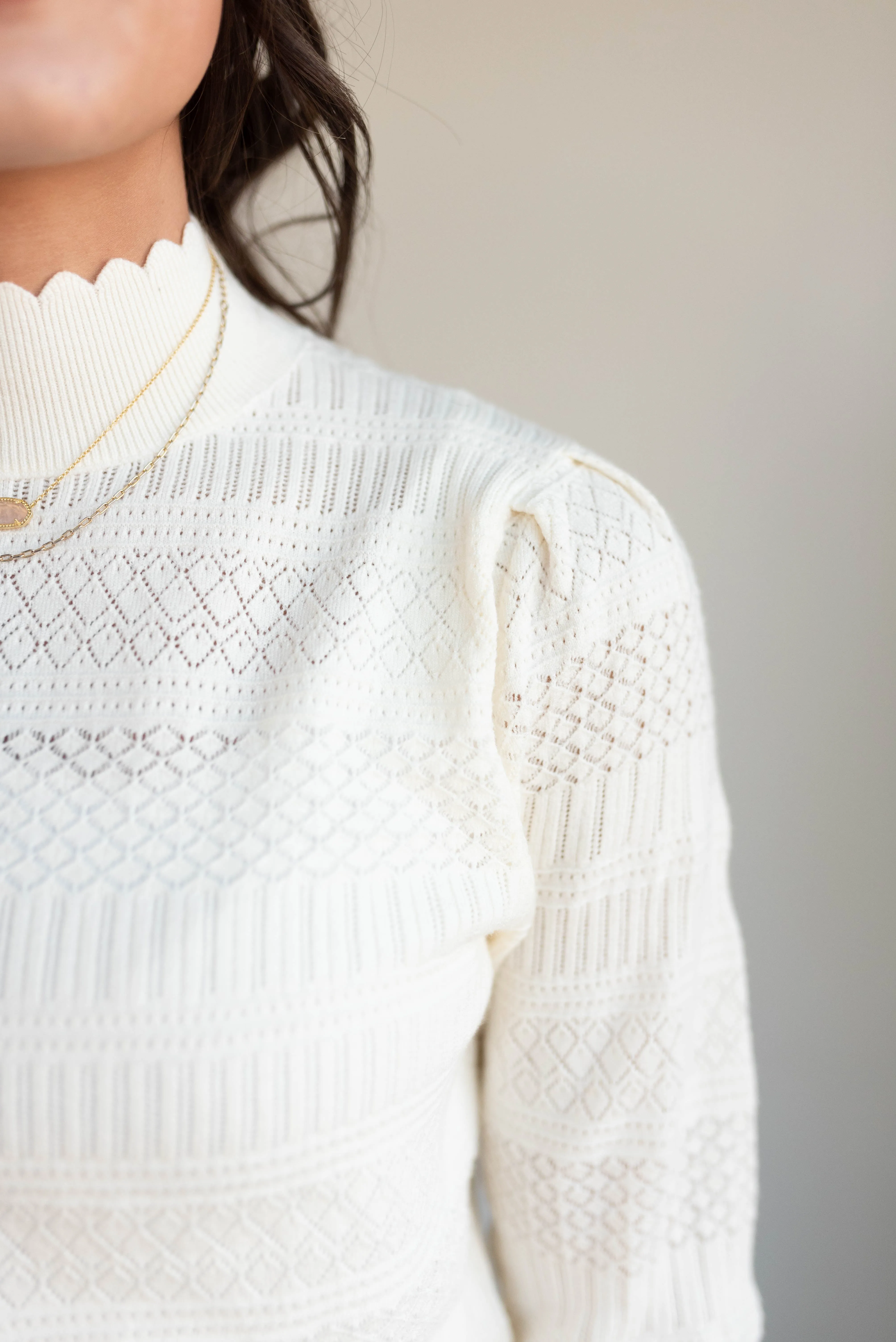 Sadee Ivory Pattern Sweater