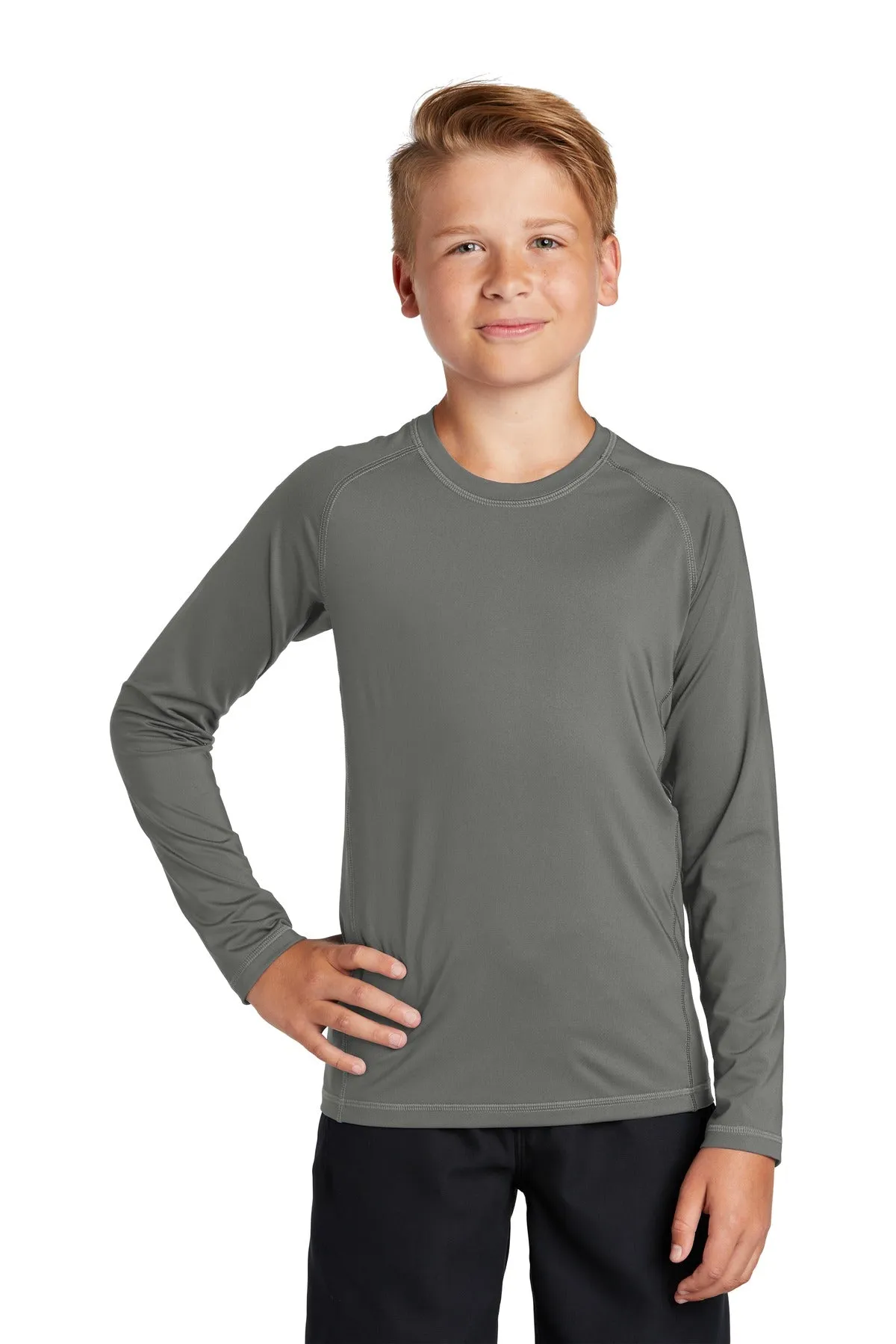 Sport-Tek Youth Long Sleeve Rashguard Tee. YST470LS