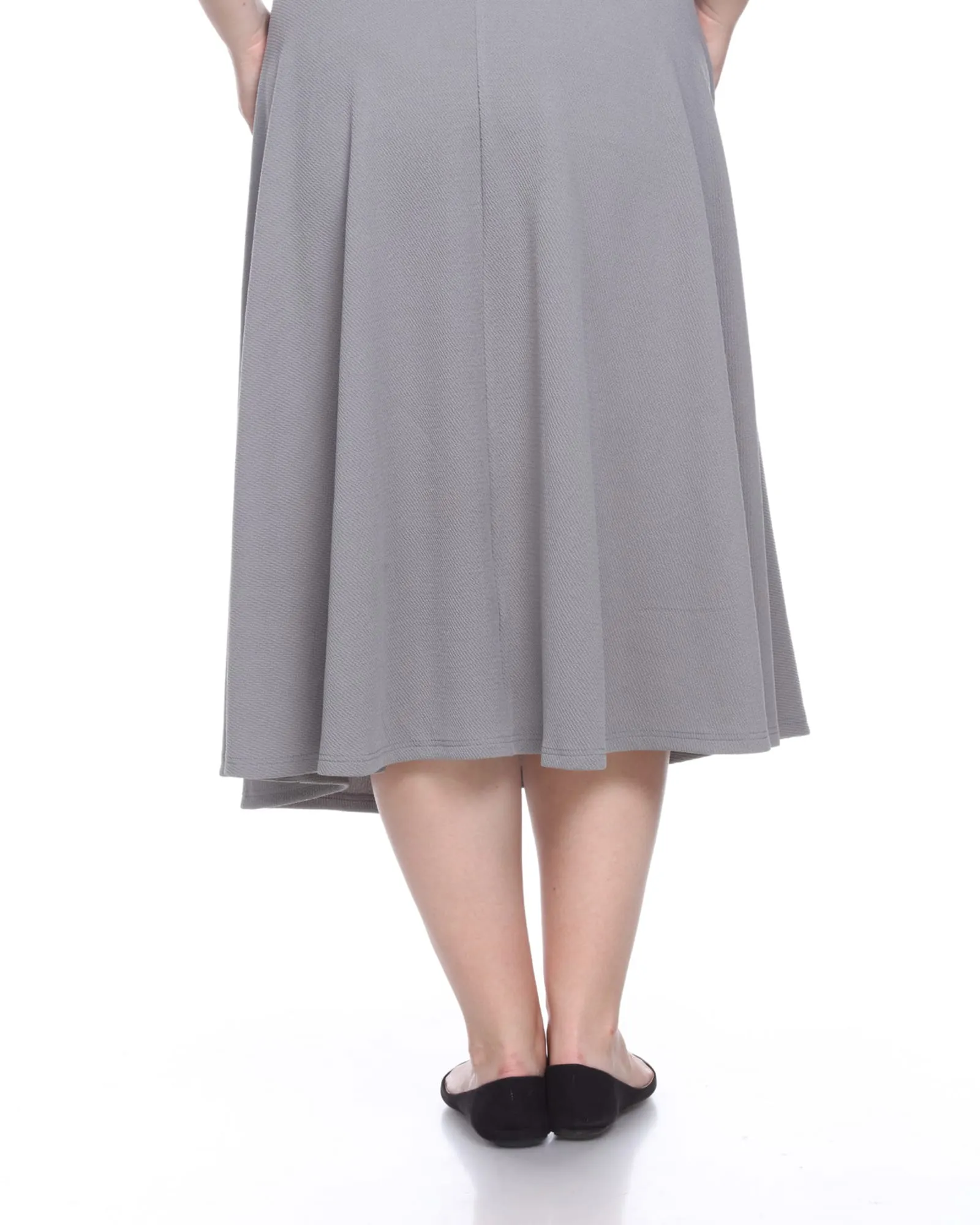 Tasmin Flare Midi Skirt | Grey