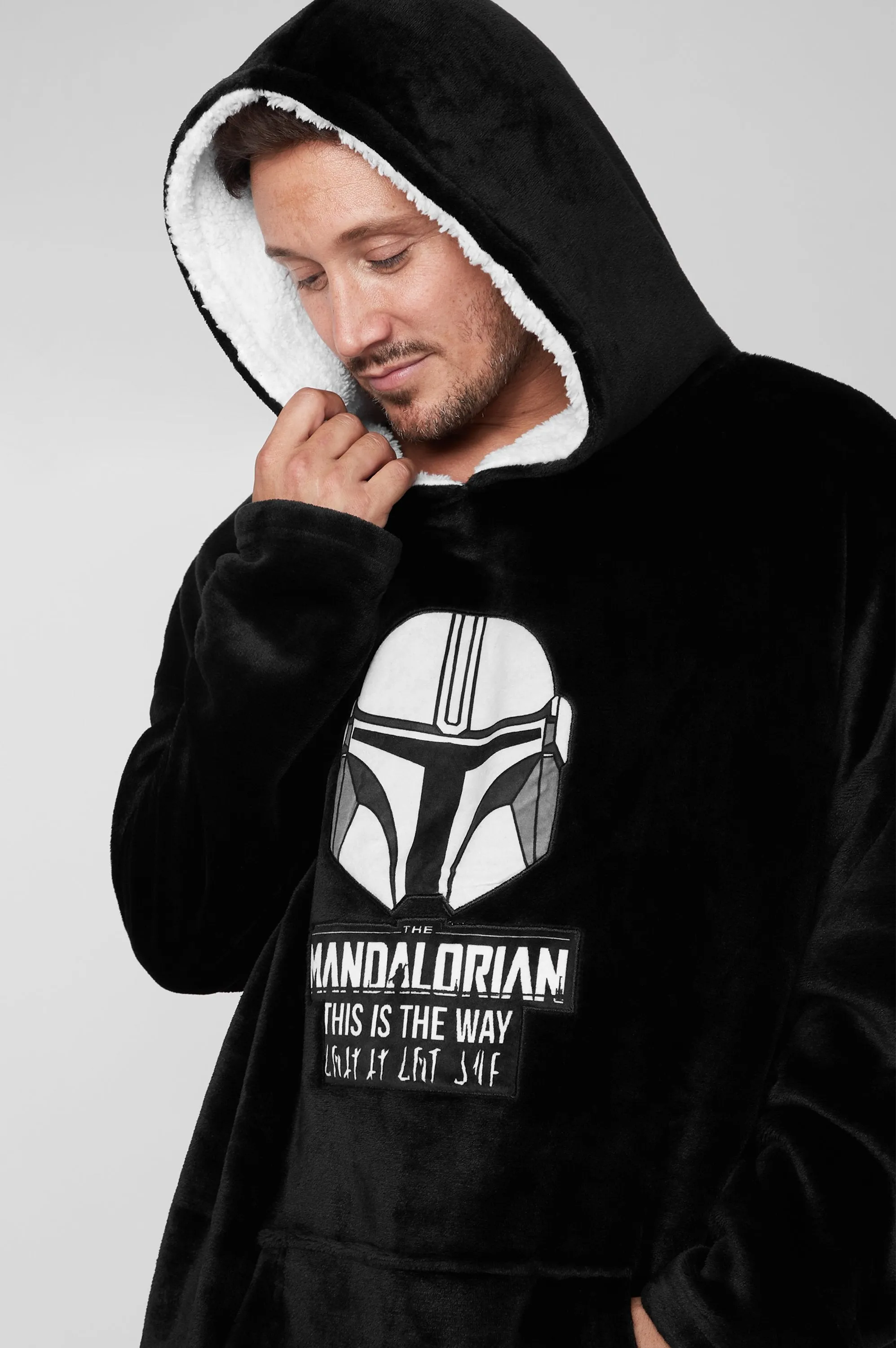 The Mandalorian Mens Hoodie, Fleece Oversized Blanket Hoodie, Gifts for Men