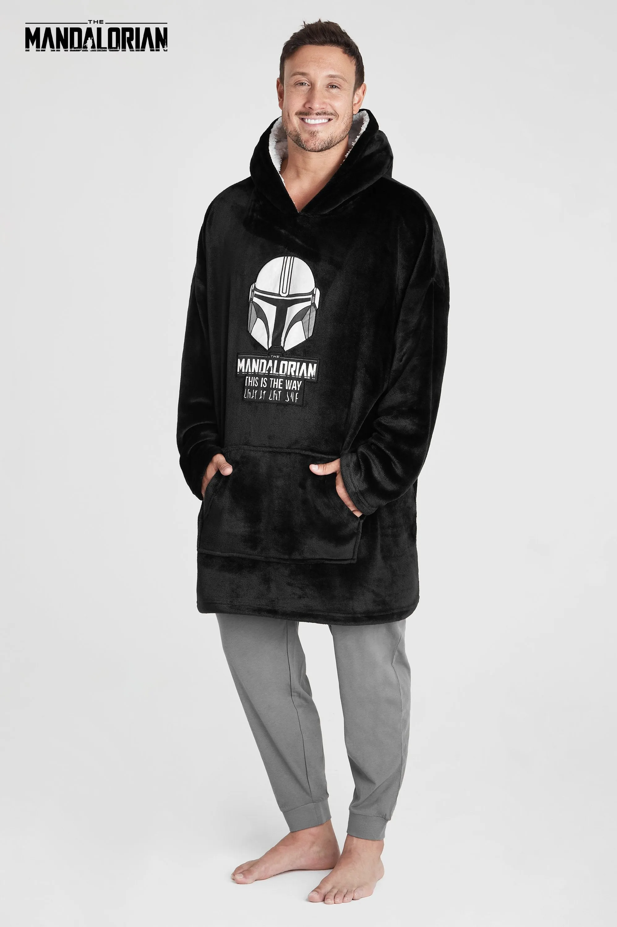 The Mandalorian Mens Hoodie, Fleece Oversized Blanket Hoodie, Gifts for Men