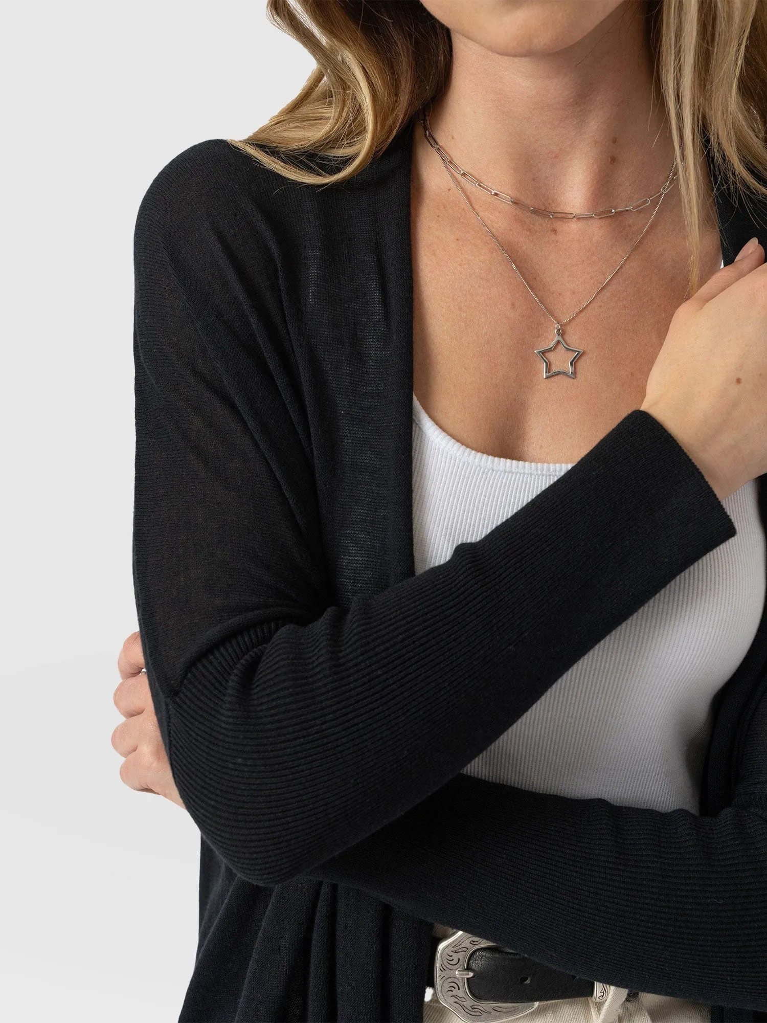 Waterfall Cardigan - Black