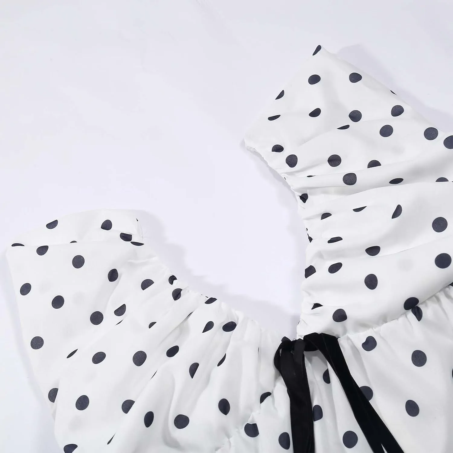 Women's Floral Print Mini Dress Backless V Neck Puff Sleeve Flowy Dresses Short Babydoll Bow Shirts Sundress