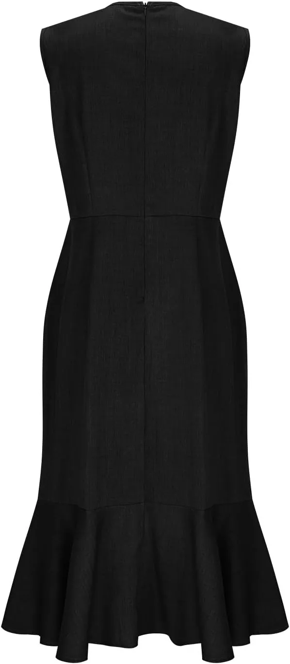 Women's Summer Sundress Fashion V-Neck Sleeveless Slim Fishtail Dress 2025 Trendy Going Out Party Dresses