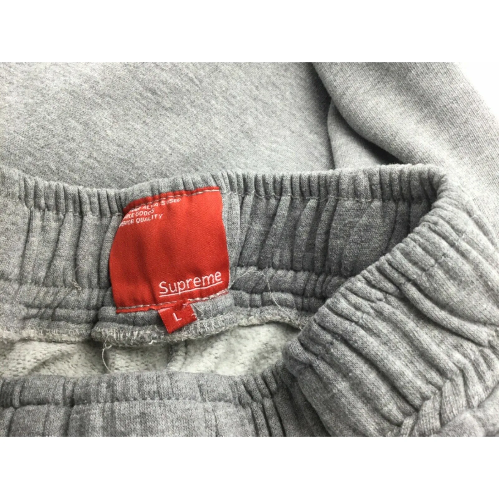 Women's Supreme Grey and Red Sweatpants, Joggers, Track pants, Size L